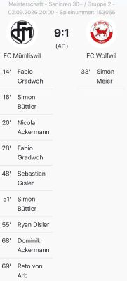Senioren: Überlegener Sieg gegen den FC Wolfwil