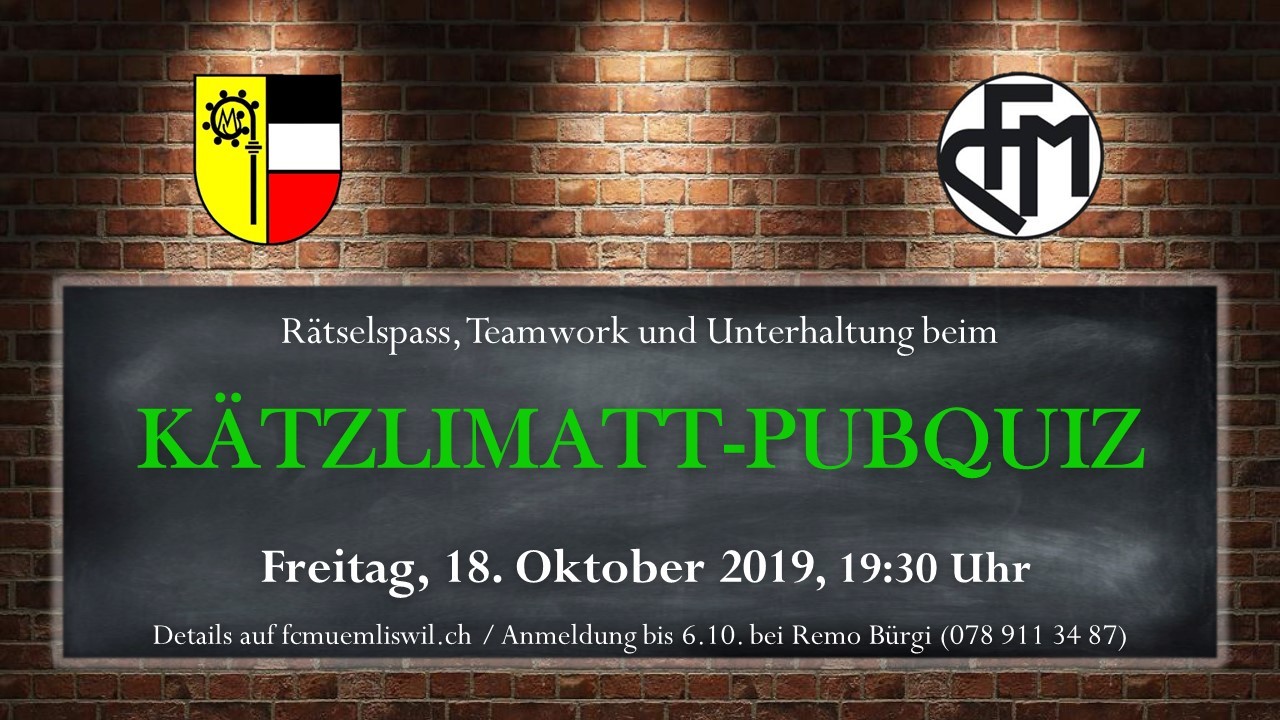 Flyer Kätzlimatt Pubquiz