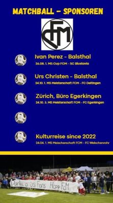 Matchballsponsoren Saison 26 / 27