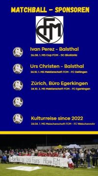 FC Mümliswil: Matchballsponsoren Saison 26 / 27