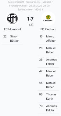 FC Mümliswil: Senioren: Die Luft ist draussen
